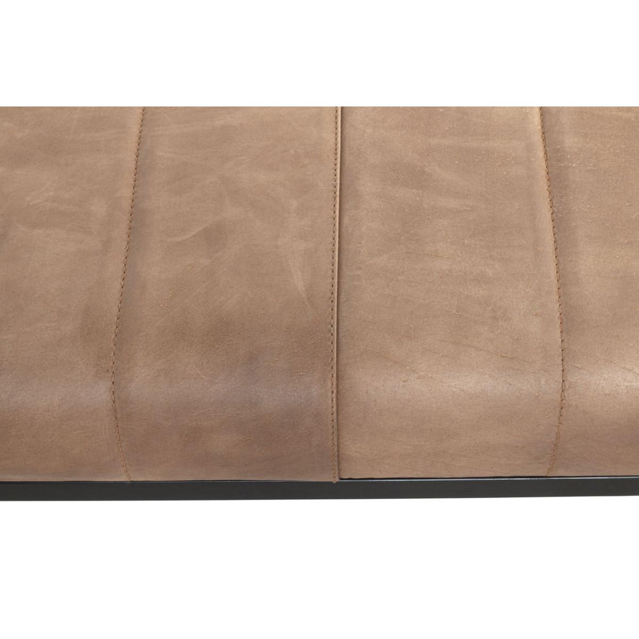 Voir la diapositive 4 : Paris Prix Banc en cuir design  rida  150cm marron & noir