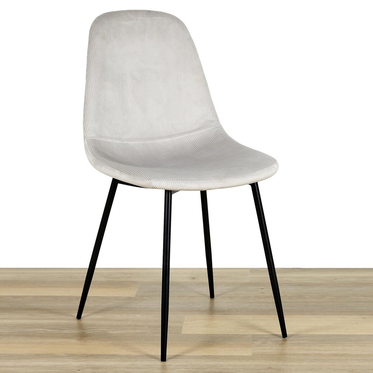 TOILINUX 2 Chaises design velours Giulia