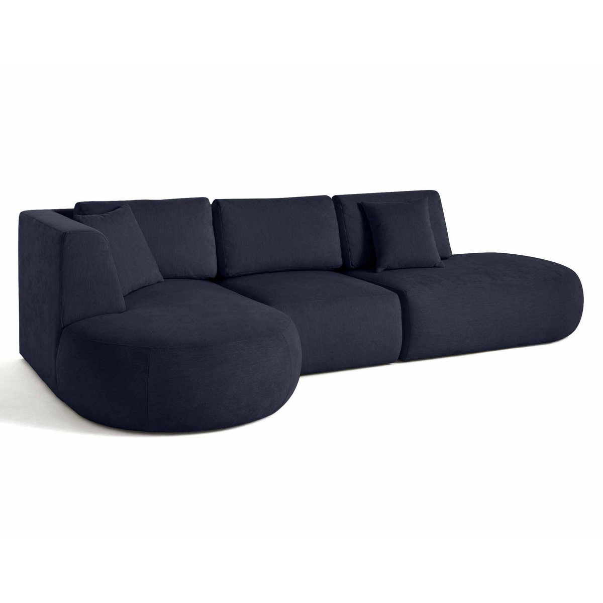 LISA DESIGN Santorini - canapé modulable d'angle gauche - 5 places - en tissu texturé