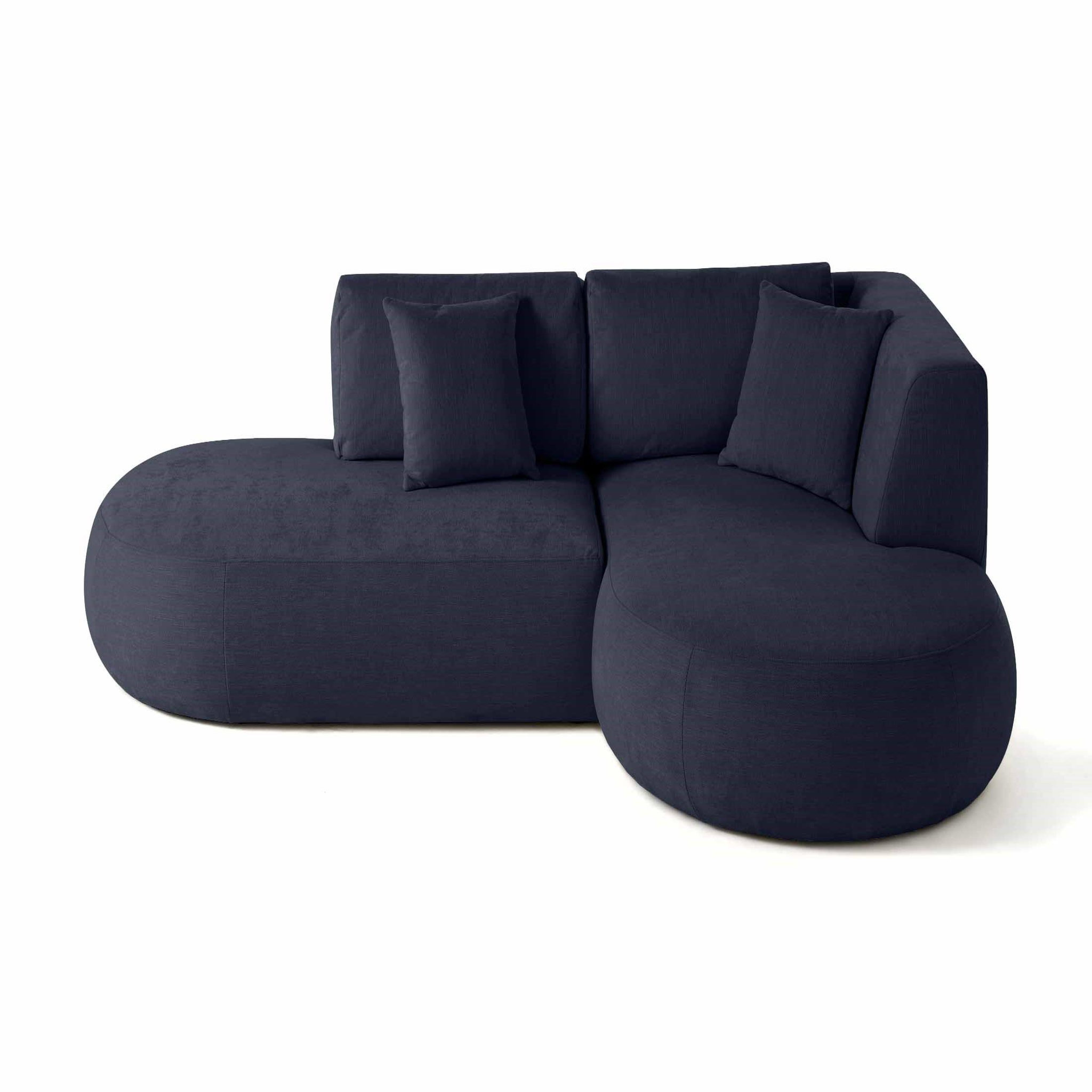 Voir la diapositive 1 : LISA DESIGN Santorini - canapé modulable d'angle droit - 4 places - en tissu texturé