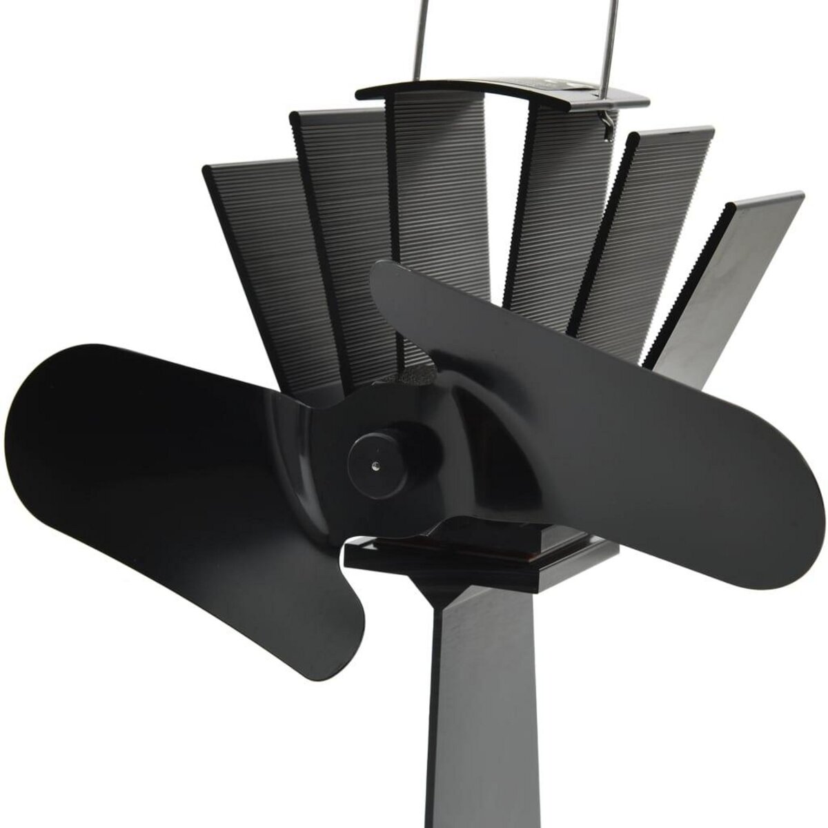 VIDAXL Ventilateur de poele alimente par chaleur 2 pales Noir