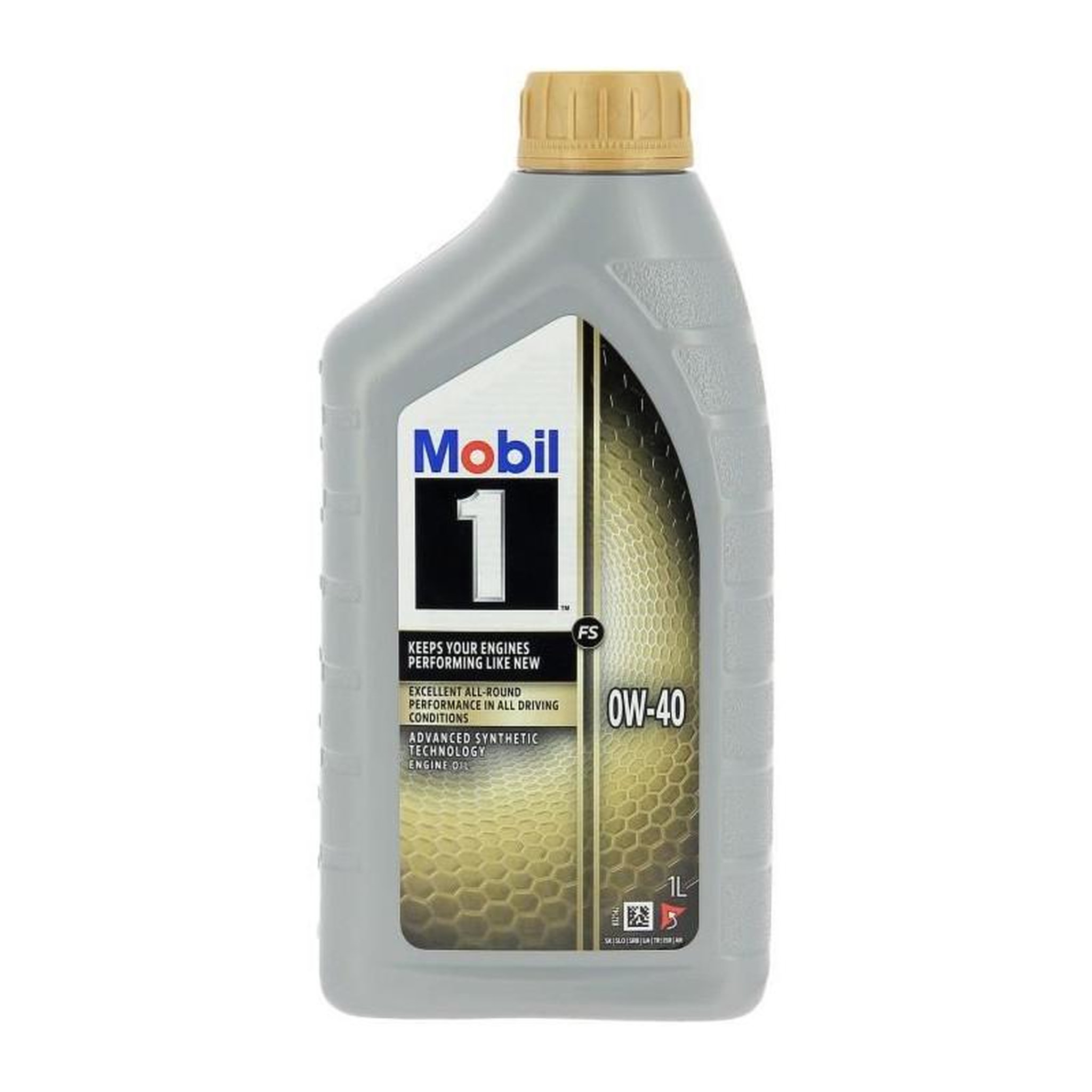 Voir la diapositive 2 : MOBIL Bidon huile de moteur - MOBIL1 - 0W-40 FS - 1 L - 4 saisons