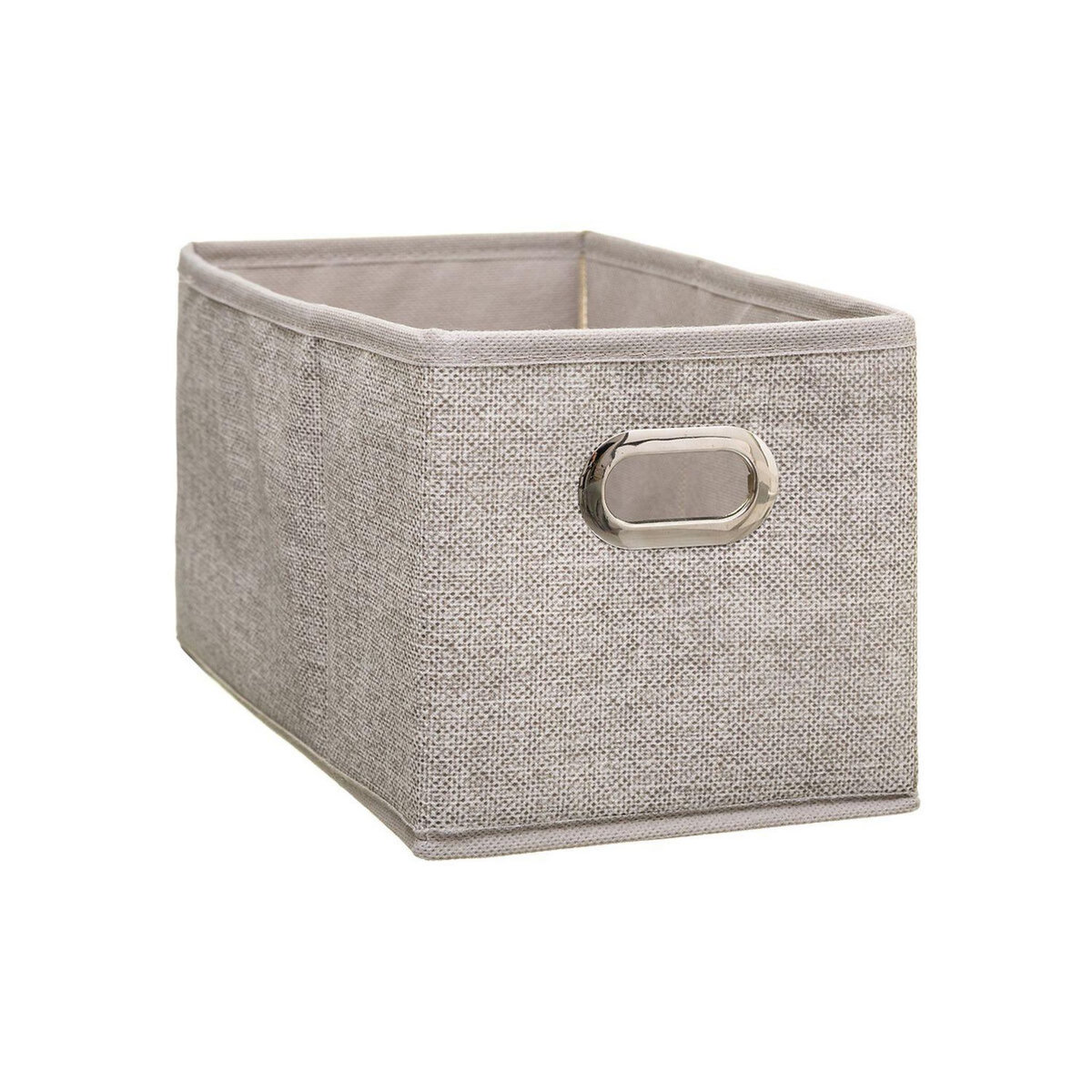 TOILINUX Lot de 2 Boites de rangement Largeur 31 x Hauteur 15 cm - Beige chiné