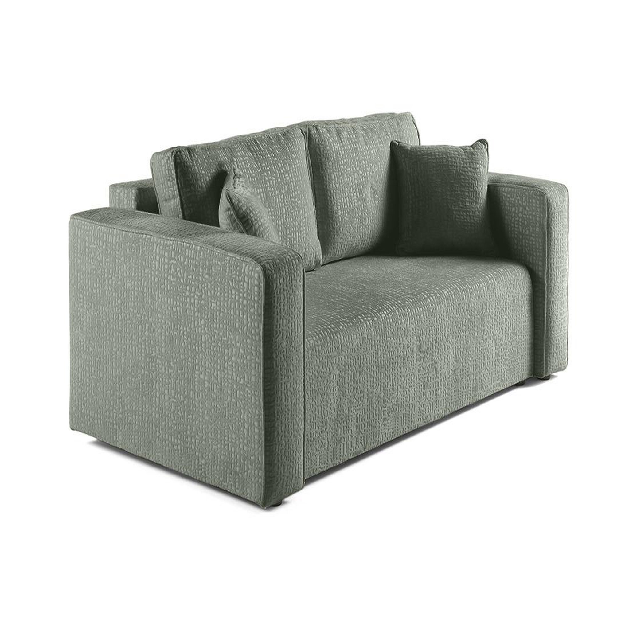 Voir la diapositive 3 : BEST MOBILIER Topaze - canapé droit 2 places - en tissu velours relief