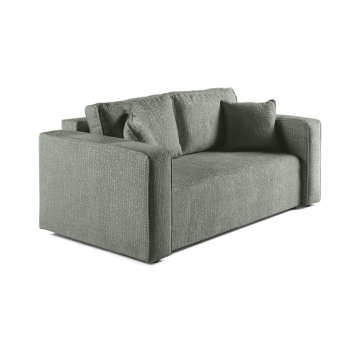 BEST MOBILIER Topaze - canapé droit 2 places - en tissu velours relief