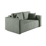 Voir la diapositive 3 : BEST MOBILIER Topaze - canapé droit 2 places - en tissu velours relief