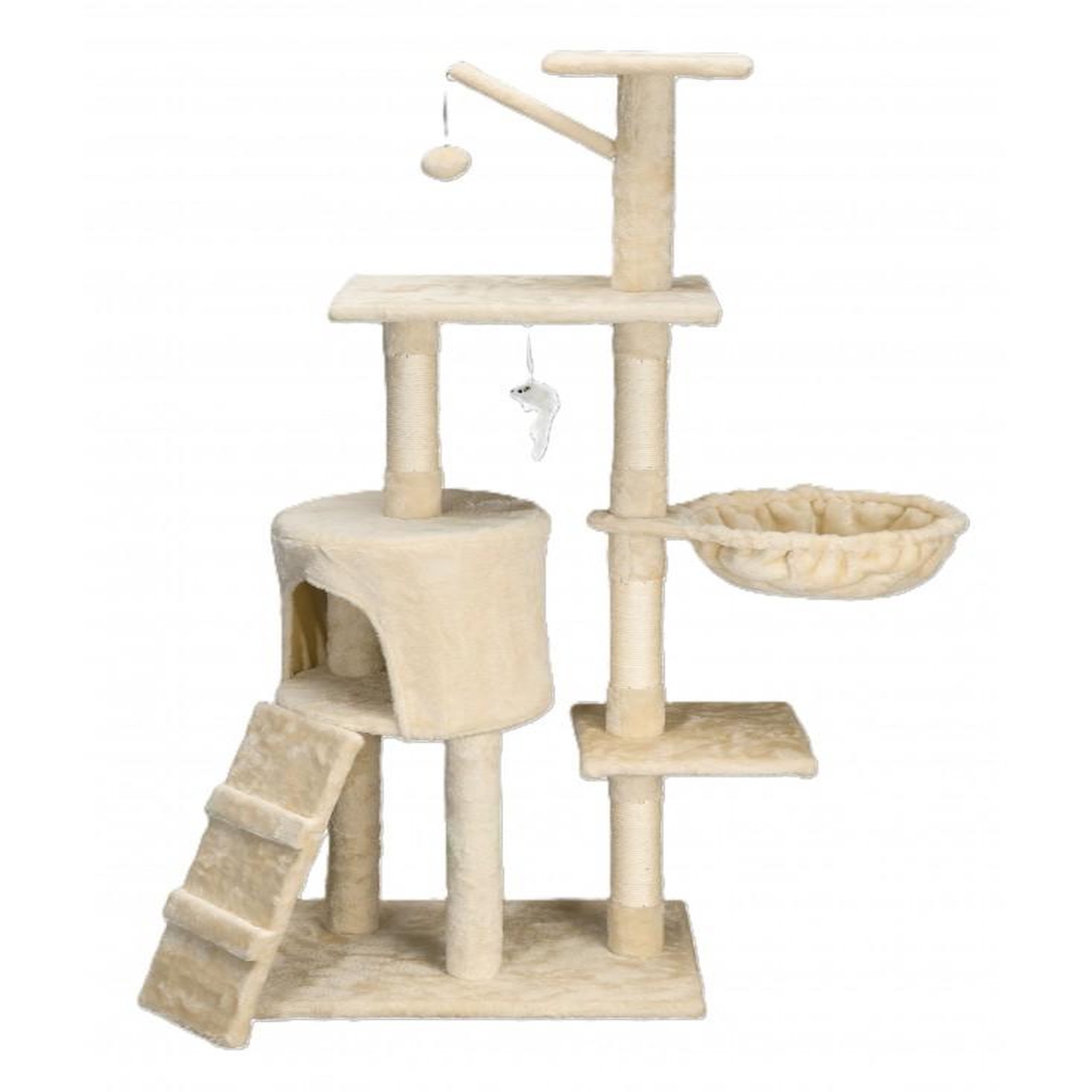 MON AMI LUKI Arbre a chat à plusieurs niveau. Coloris disponibles : Blanc, Gris