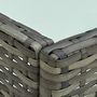 Voir la diapositive 3 : VIDAXL Salon de jardin 4 pcs avec coussins resine tressee gris