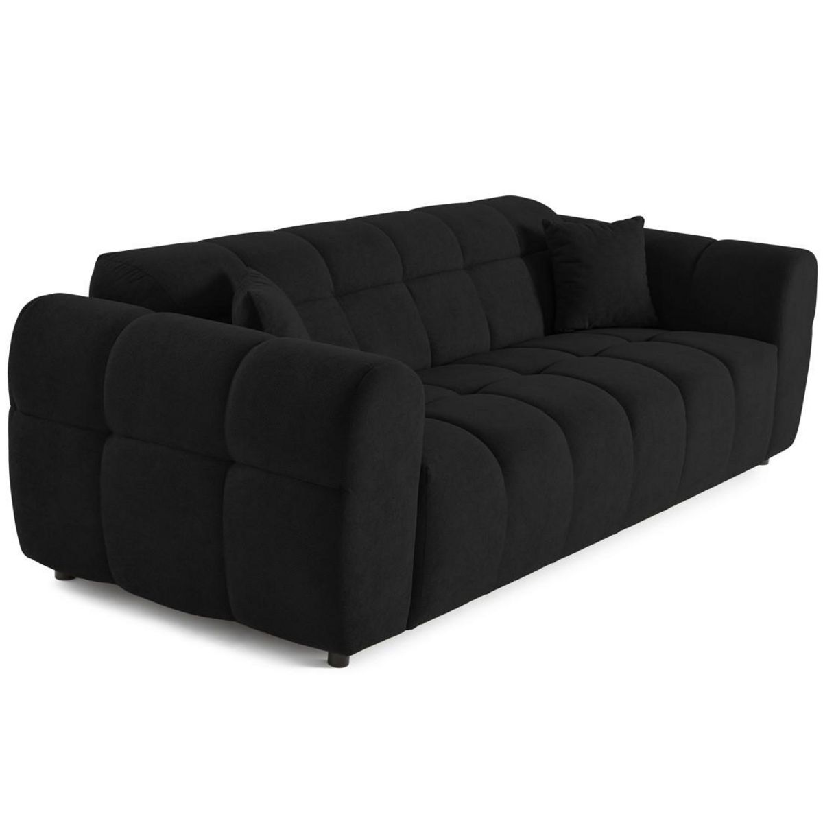 LISA DESIGN Ray - canapé droit 3 places en tissu texturé