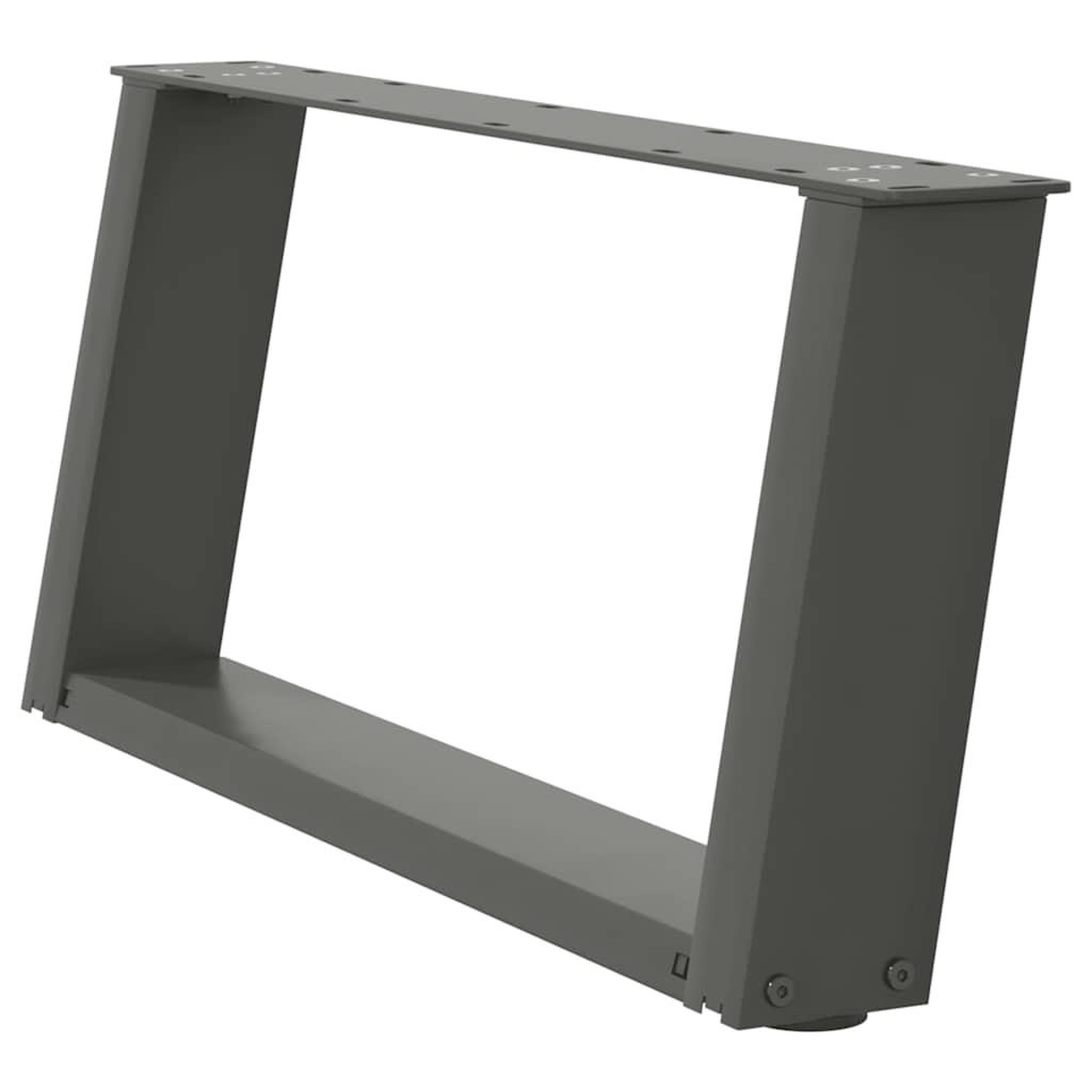 Voir la diapositive 4 : VIDAXL Pieds de table basse forme de U 2 pcs anthracite 60x(30-31) cm