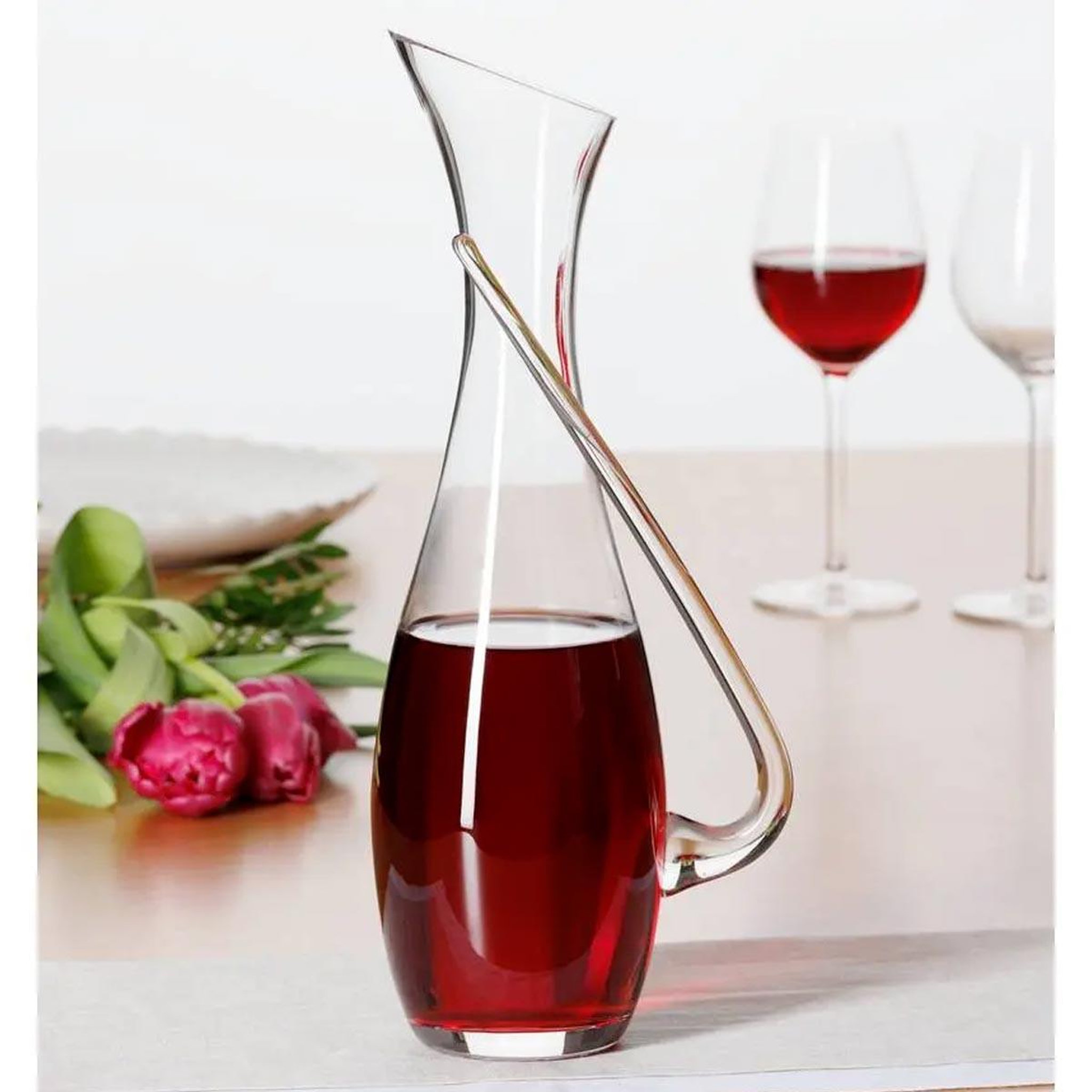 Voir la diapositive 2 : SECRET DE GOURMET Carafe à vin en verre  margot  1,1l transparent