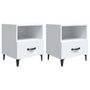 Voir la diapositive 2 : VIDAXL Tables de chevet 2 pcs Blanc Bois d'ingenierie