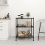 Voir la diapositive 1 : VIDAXL Etagere de rangement 3 niveaux 60x35x76 cm noir 150 kg