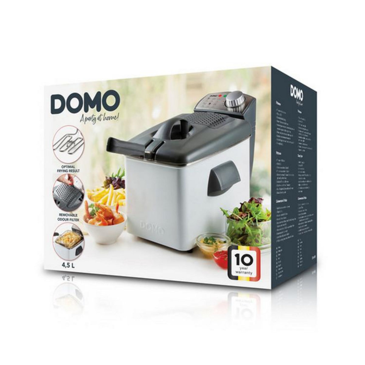 Domo Friteuse 4,5l 3200w blanc - do519fr