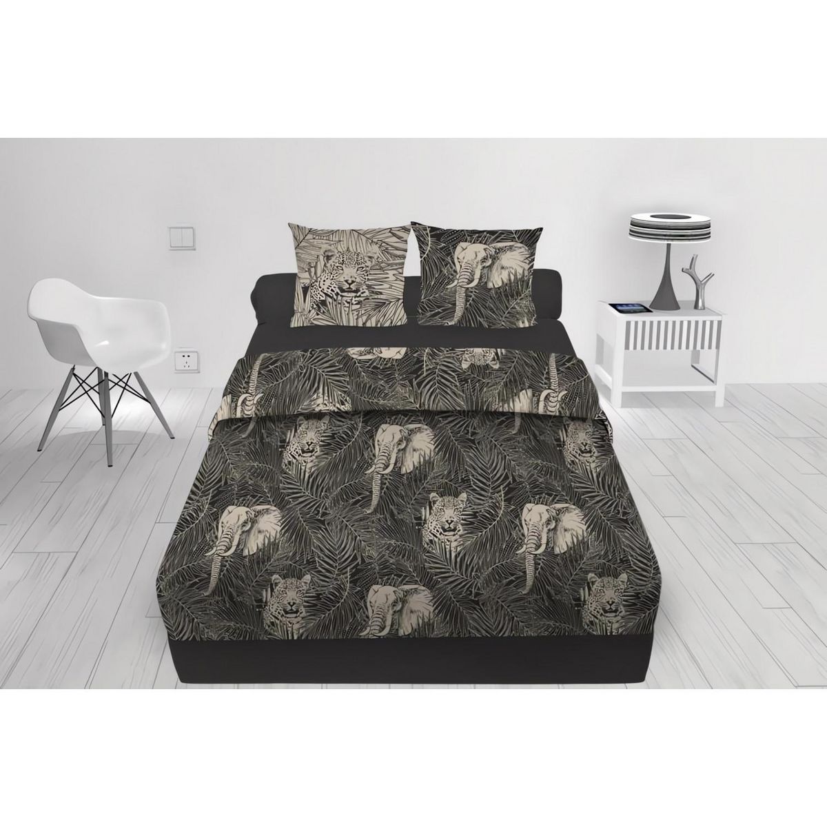 SOLEIL D'OCRE Parure de draps en coton 57 fils/cm2 SAFARI, par Soleil d'Ocre