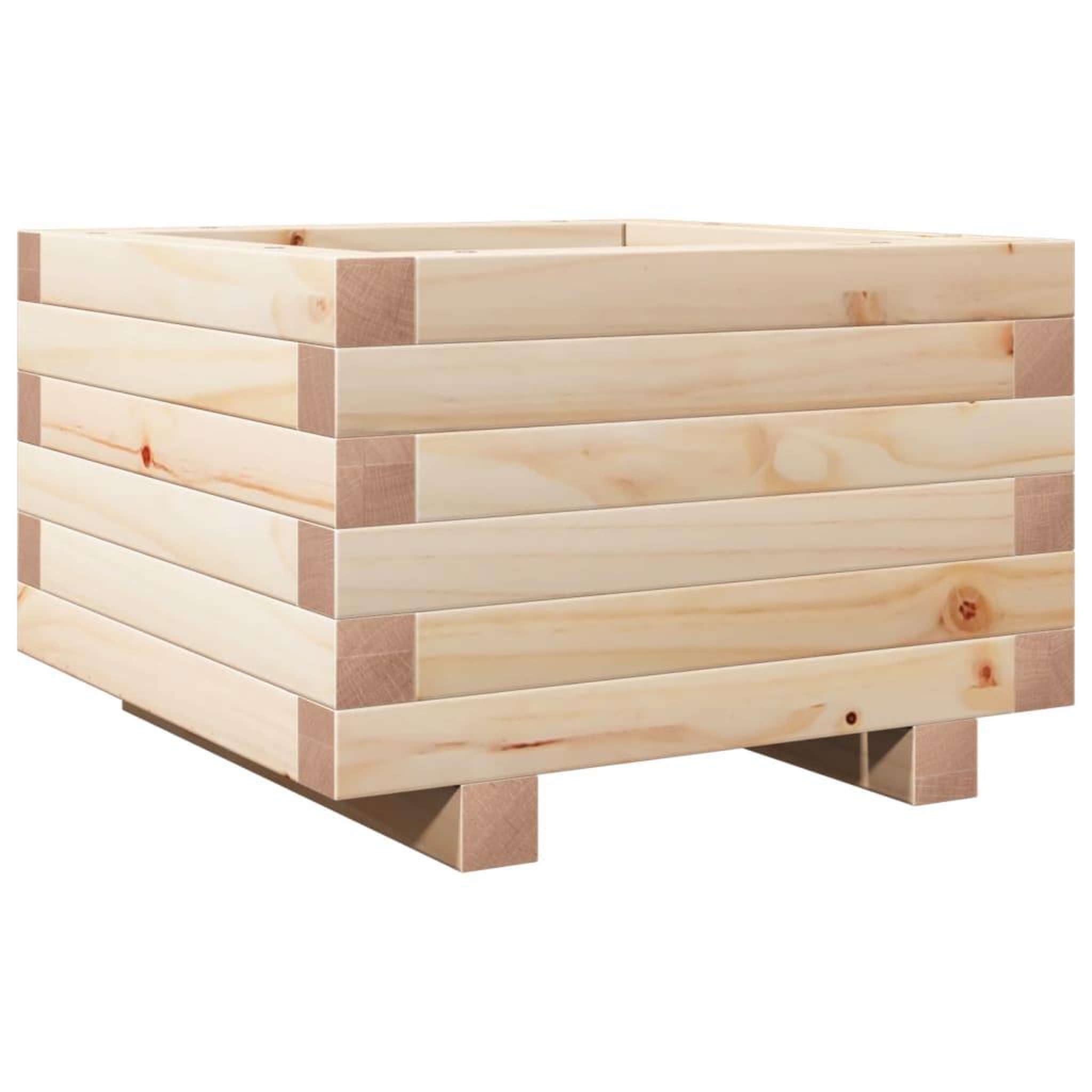 Voir la diapositive 2 : VIDAXL Jardiniere 40x40x26,5 cm bois de pin massif