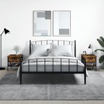 VIDAXL Tables de chevet 2 pcs chene fume 40x42x45 cm bois d'ingenierie