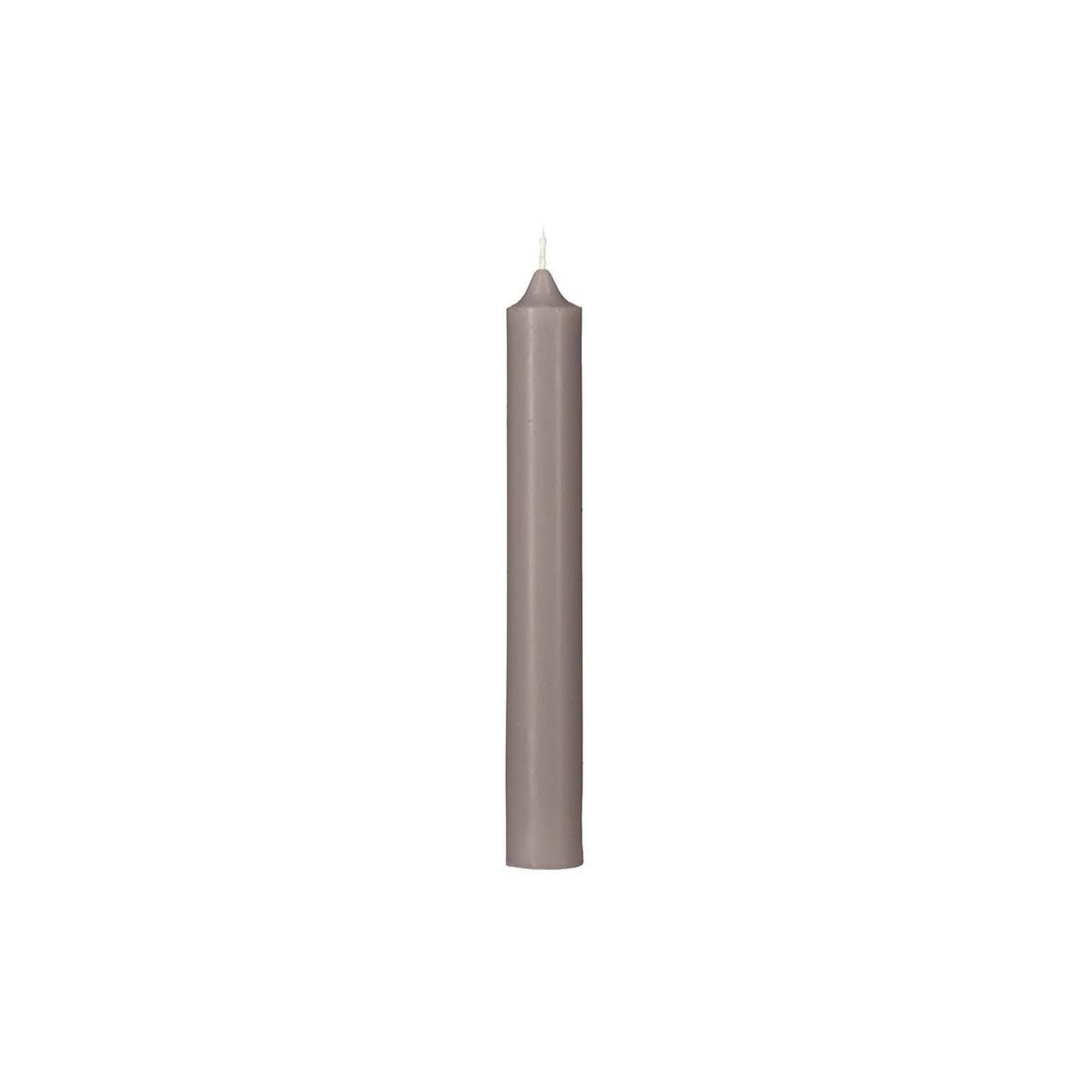 Voir la diapositive 2 : COMPTOIR DE LA BOUGIE Lot de 10 bougies bâton  hugo  16cm taupe