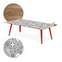 Voir la diapositive 1 : Paris Prix Table Basse 2 Covers  Natural  120cm Rouge