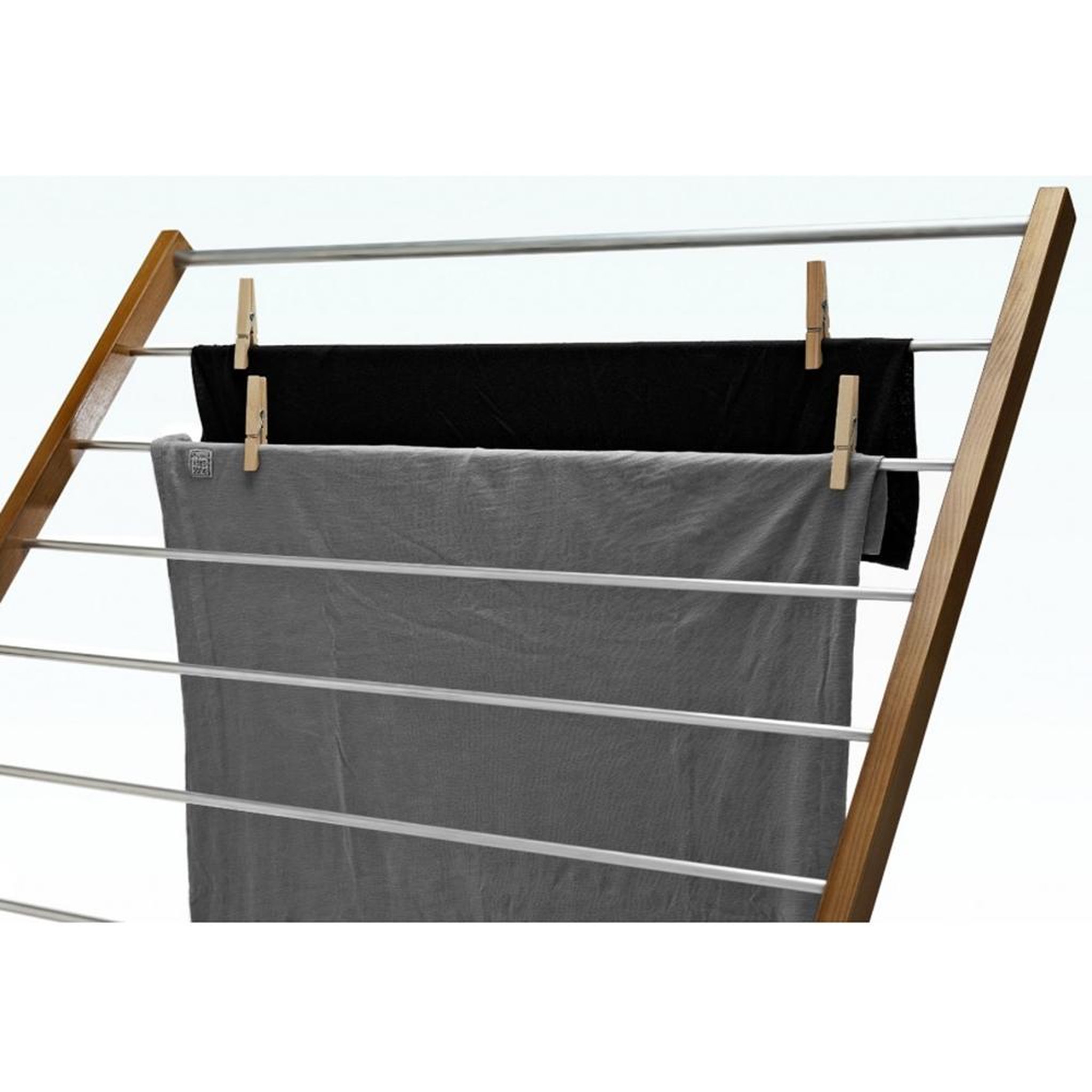 Voir la diapositive 3 : Kitchen move Séchoir à linge pliable bois 10m - bat-xdryer