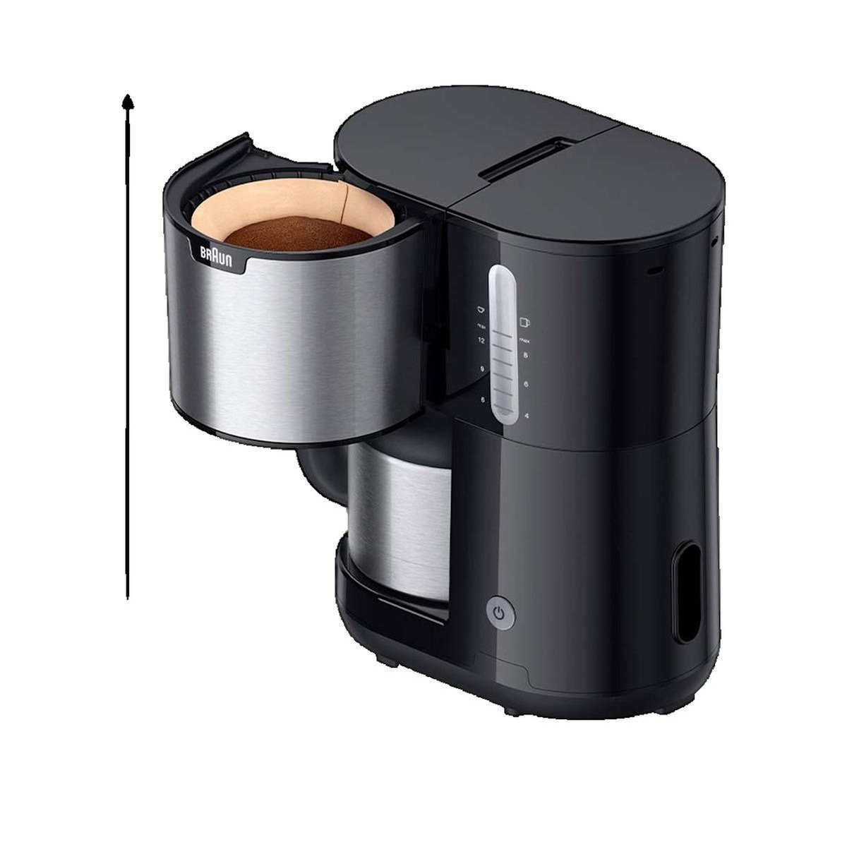 BRAUN Cafetière Braun PurShine KF 1505 BK avec système OptiBrew et carafe thermique