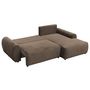 Voir la diapositive 2 : BEST MOBILIER Silvano - canapé d'angle droit 4 places convertible avec coffre en velours côtelé grosses côtes