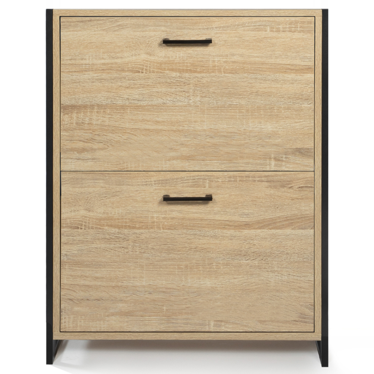 ID MARKET Meuble à chaussures 12 paires LUIS 2 portes design industriel