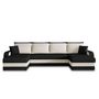 Voir la diapositive 4 : BEST MOBILIER Valos - canapé panoramique en u - 7 places - convertible avec coffre - en velours