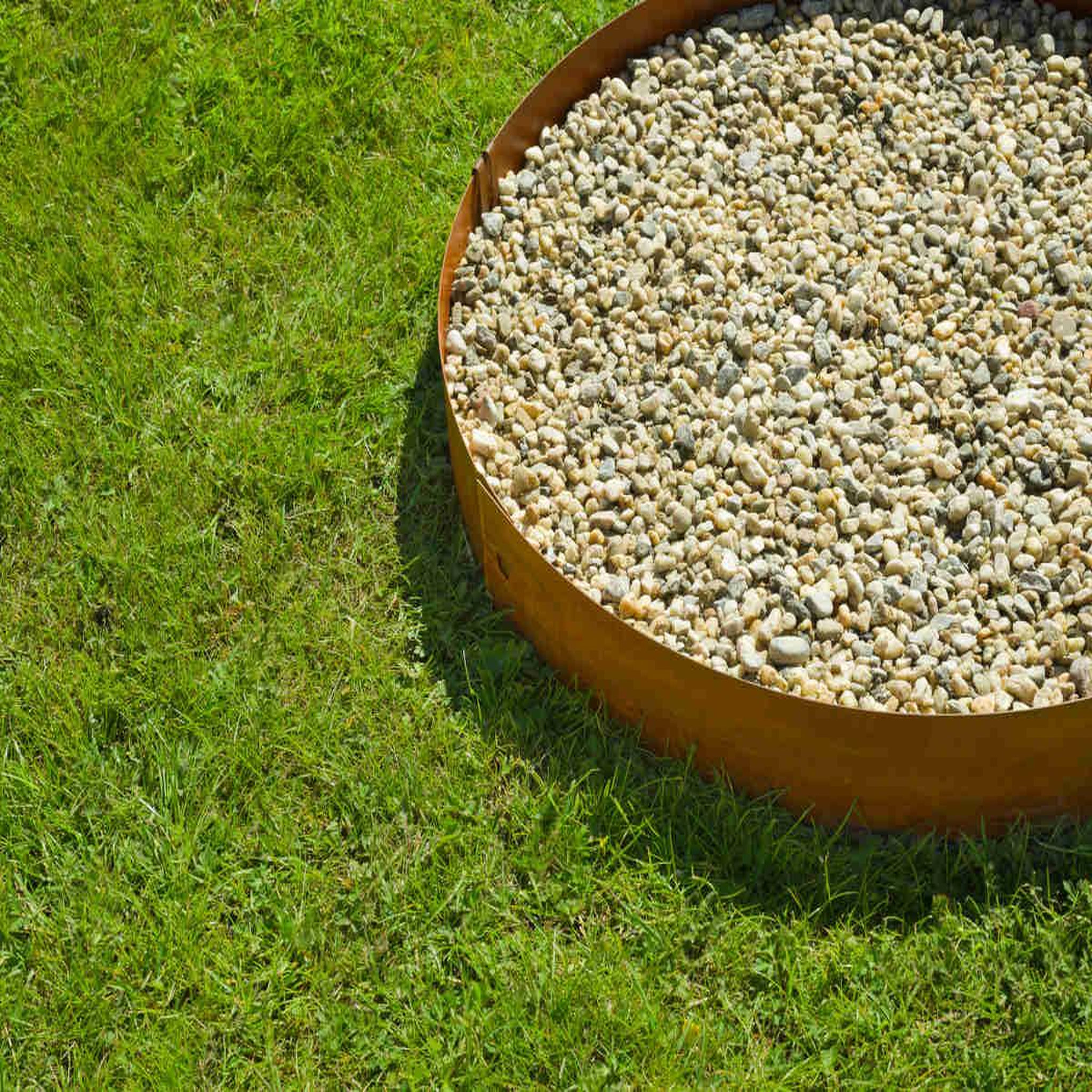 Voir la diapositive 4 : NATURE 3 bordures de jardin acier galvanisé avec 4 ancres incluses, 3 lattes de 91,4  x H10,2 cm soit 2,64 m - Corten - Nature