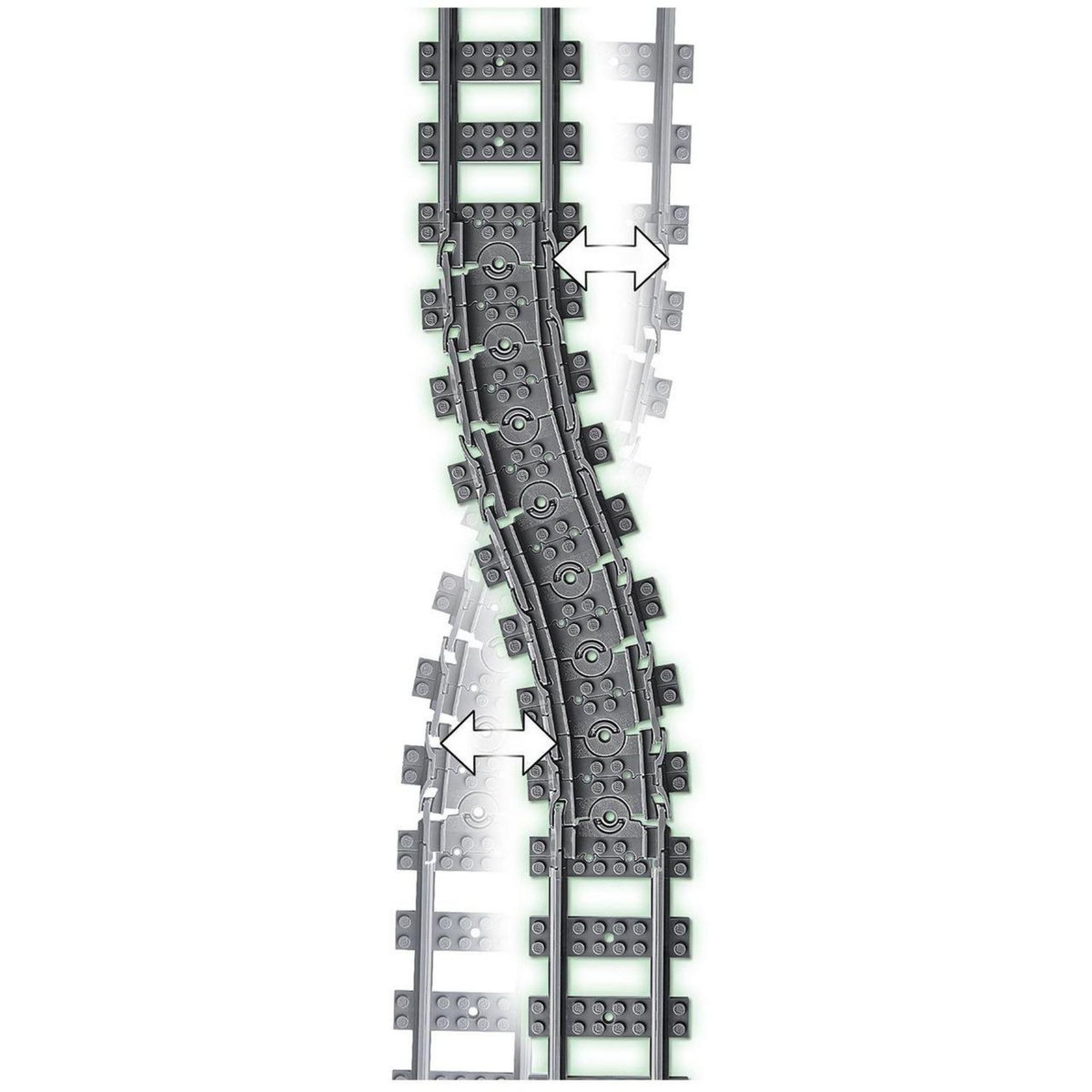 LEGO City 60205 - Pack de rails, Ensemble d'Accessoires d'Extension City Train