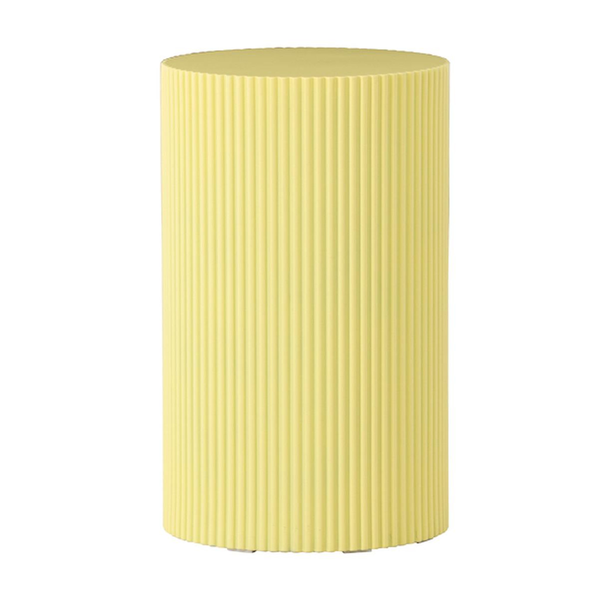 Paris Prix Table d'appoint nervurée  lenox  50cm jaune