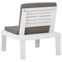Voir la diapositive 4 : VIDAXL Chaise de salon de jardin avec coussin Plastique Blanc