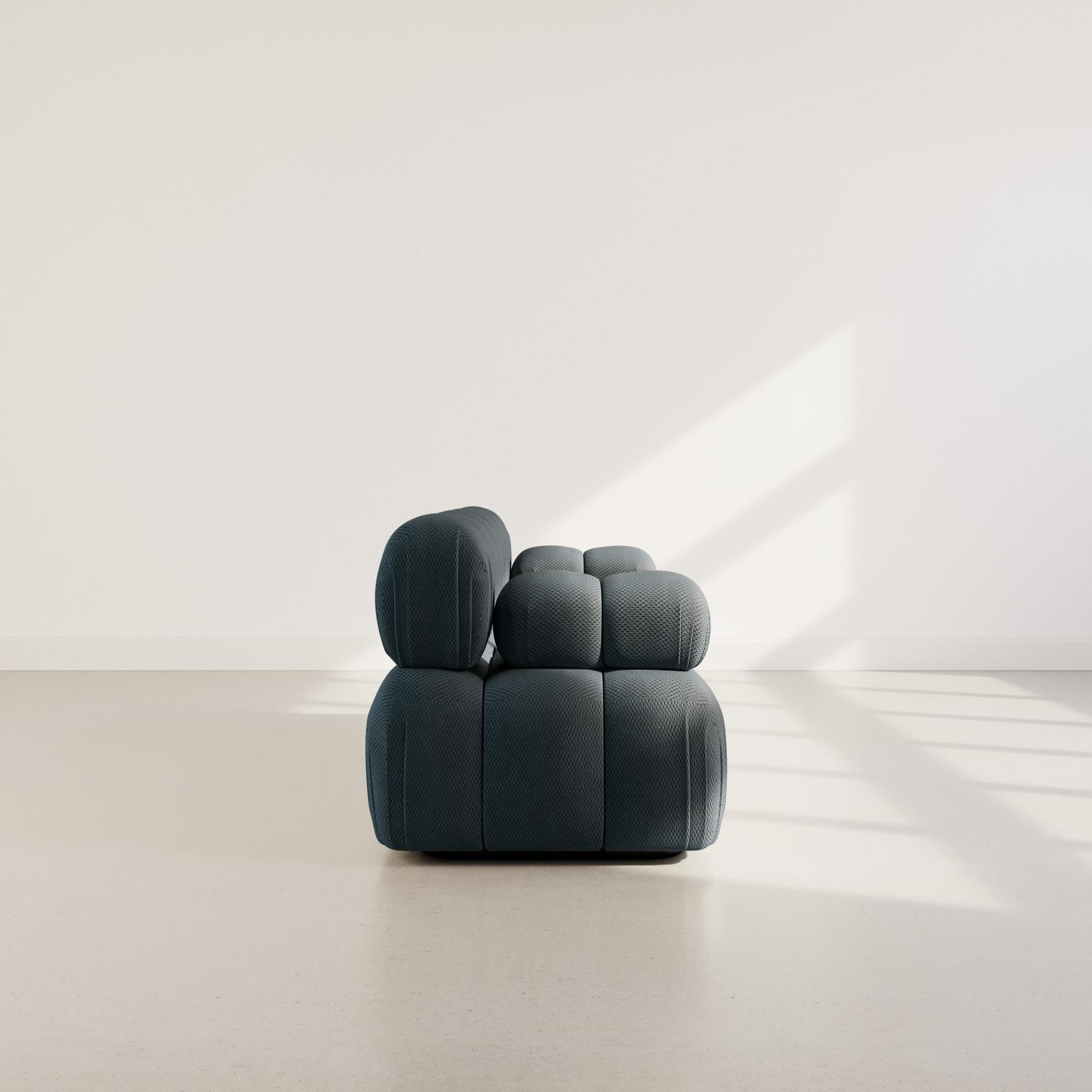 Voir la diapositive 6 : LISA DESIGN Ruby - canapé droit modulable 2 places en velours texturé