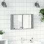 Voir la diapositive 3 : VIDAXL Armoire de salle de bain a miroir LED sonoma gris 80x12x45 cm
