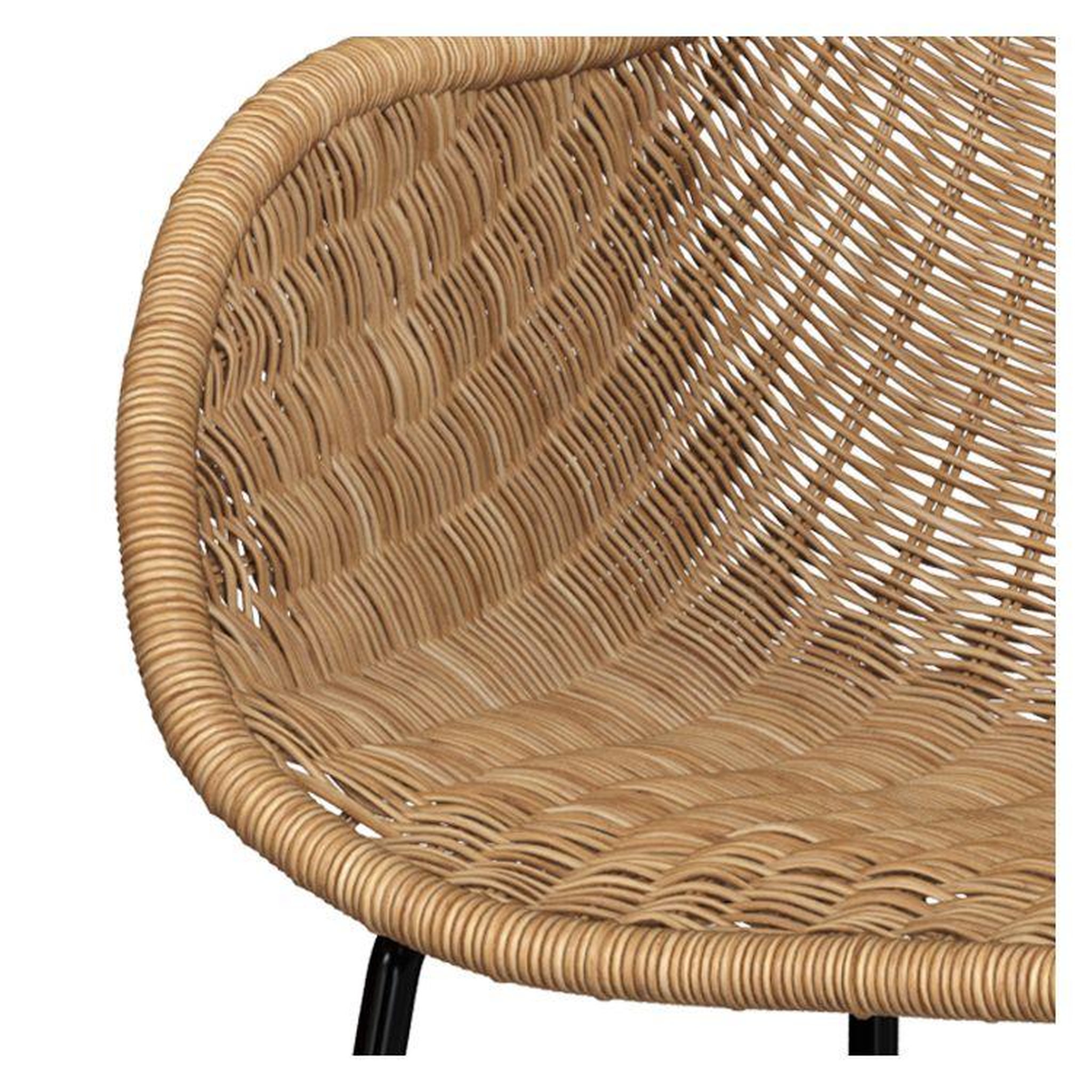 Voir la diapositive 6 : MAISON PAVANE Lot de 2 chaises en résine tressée naturelle-carmela