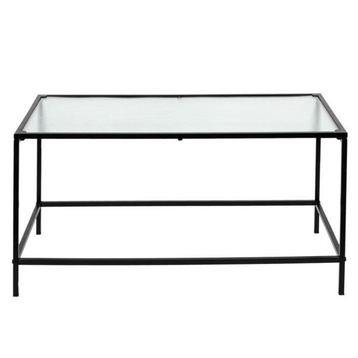 Paris Prix Table Basse Design Métal & Verre  Rosa  80cm Noir