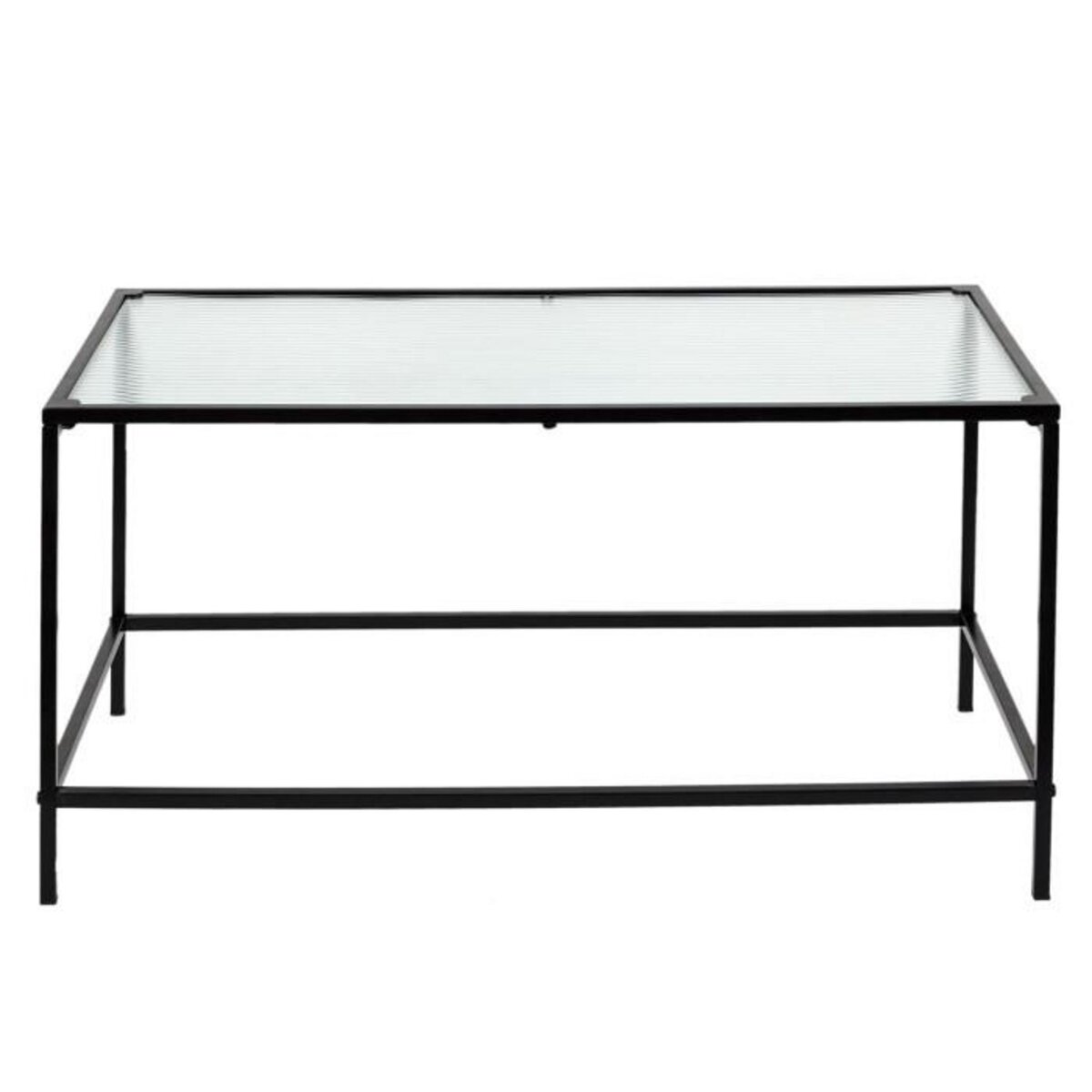 Paris Prix Table Basse Design Métal & Verre  Rosa  80cm Noir