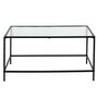Voir la diapositive 2 : Paris Prix Table Basse Design Métal & Verre  Rosa  80cm Noir