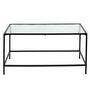Voir la diapositive 2 : Paris Prix Table Basse Design Métal & Verre  Rosa  80cm Noir
