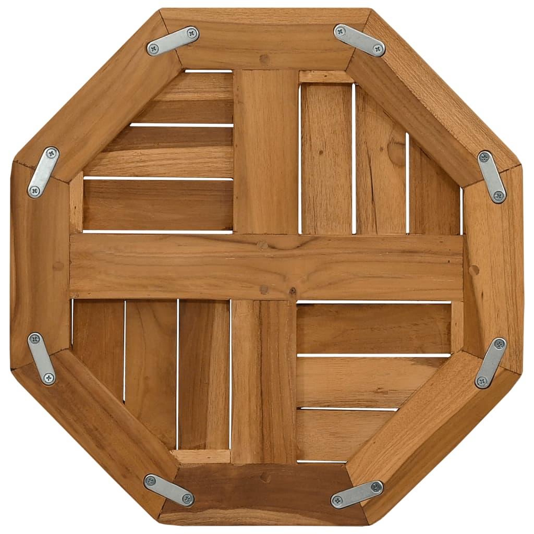 Voir la diapositive 5 : VIDAXL Dessus de table 40x40x2,5 cm octogonal bois de teck massif