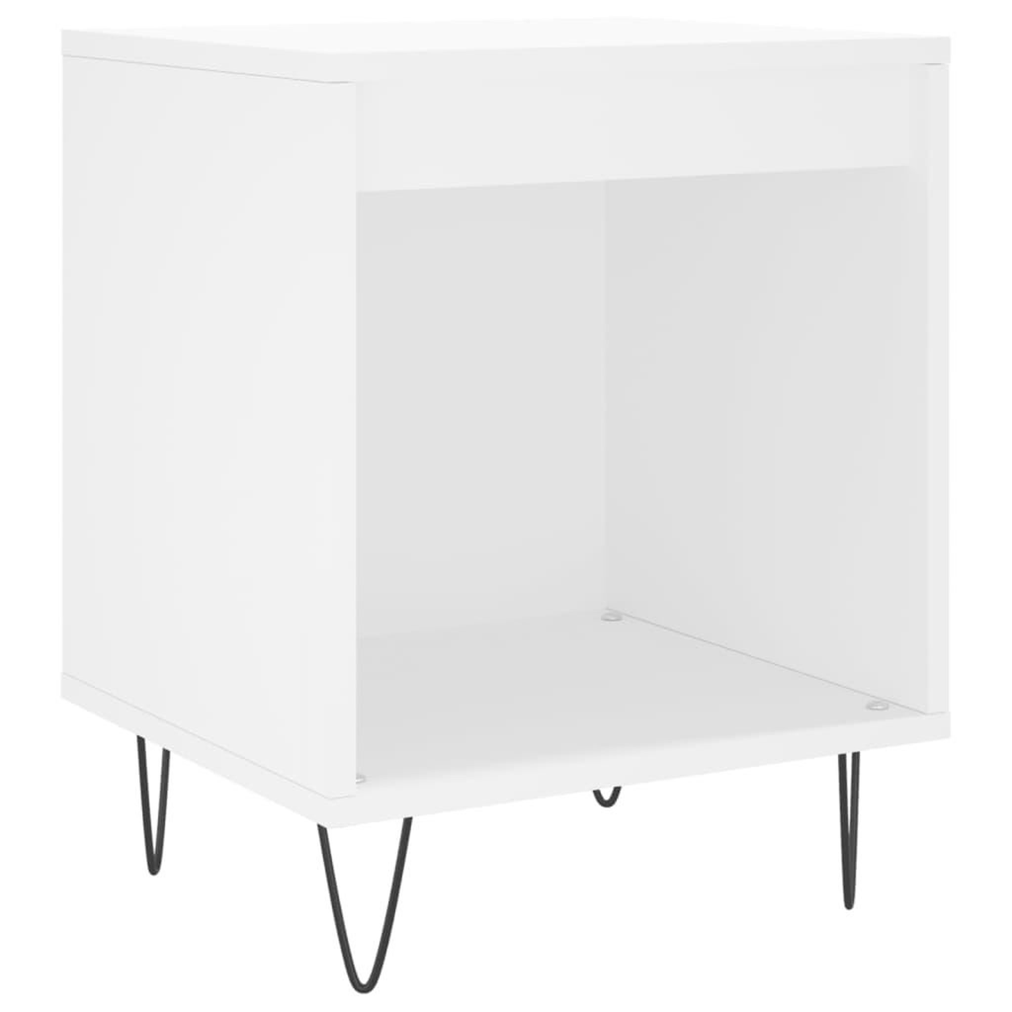 Voir la diapositive 2 : VIDAXL Table de chevet Blanc 40x35x50 cm Bois d'ingenierie