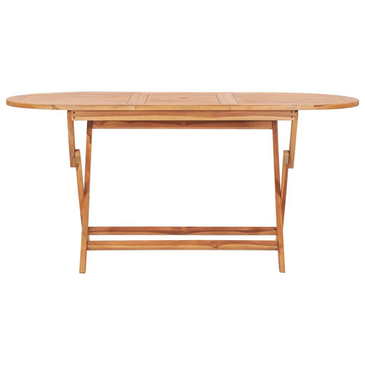 VIDAXL Table pliable de jardin 160x80x75 cm Bois de teck solide