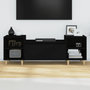Voir la diapositive 3 : VIDAXL Meuble TV Noir 160x35x55 cm Bois d'ingenierie