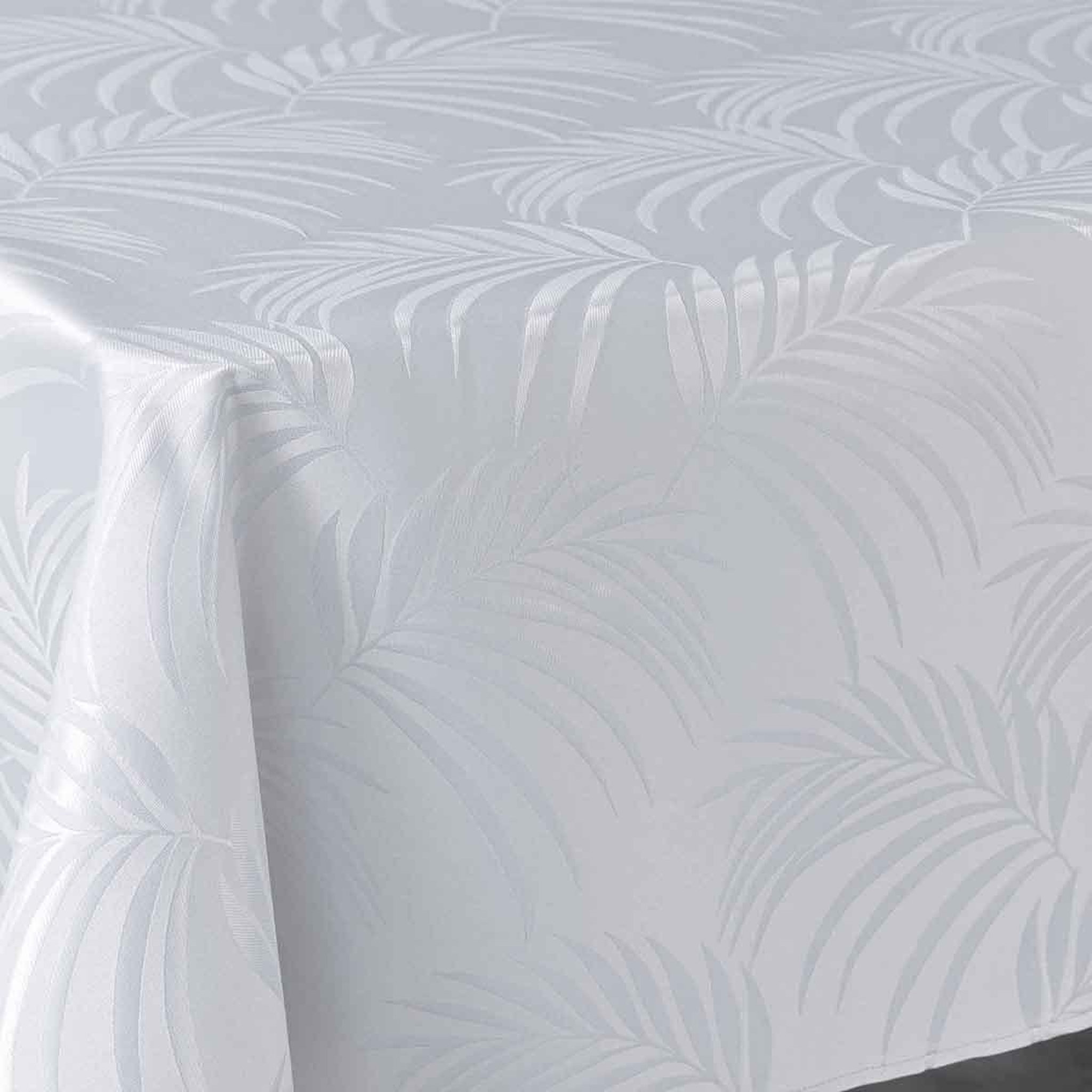 Voir la diapositive 2 : Douceur d'Intérieur Nappe jacquard  plumette  140x240cm gris