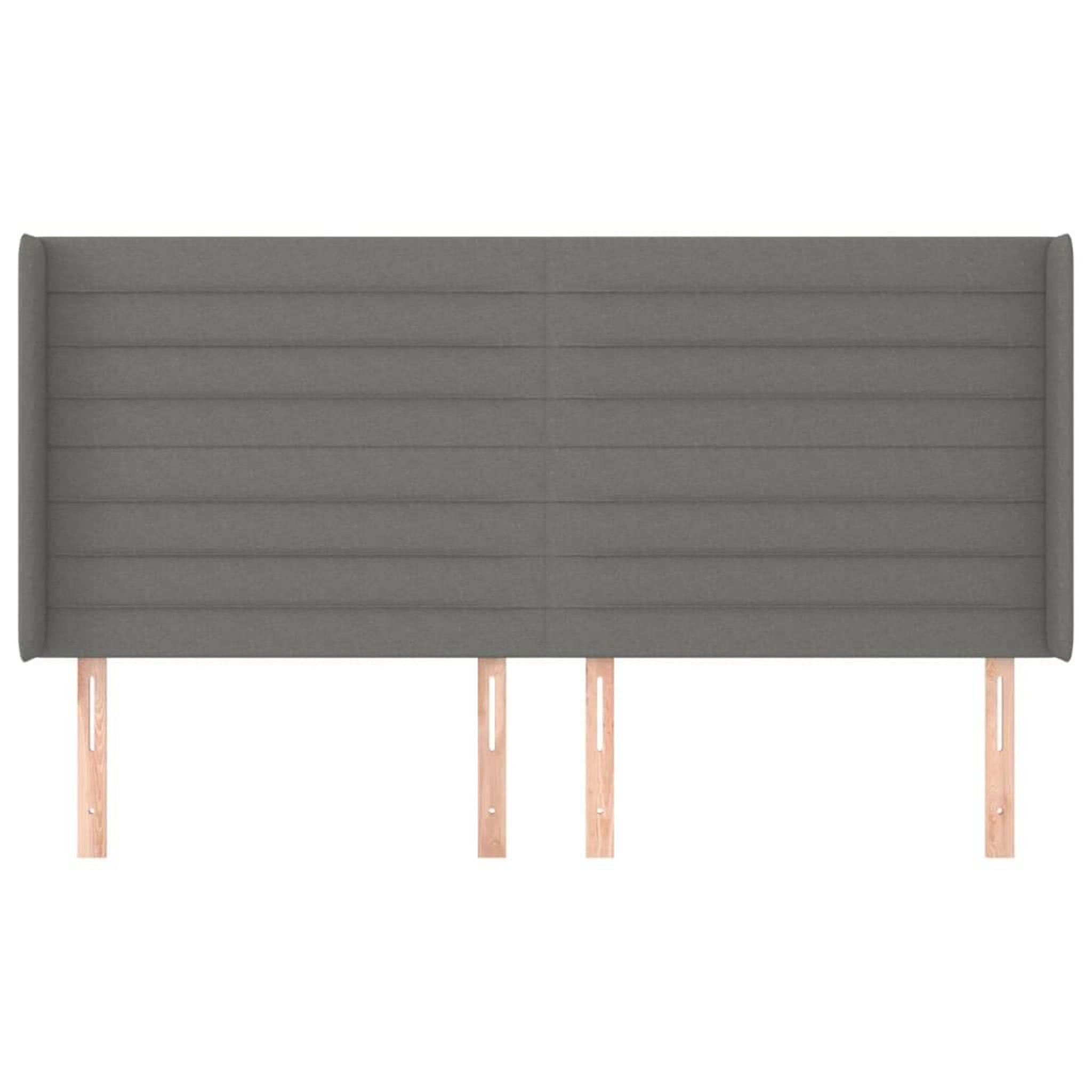 Voir la diapositive 3 : VIDAXL Tete de lit avec oreilles Gris fonce 203x16x118/128 cm Tissu