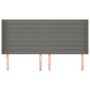 Voir la diapositive 3 : VIDAXL Tete de lit avec oreilles Gris fonce 203x16x118/128 cm Tissu