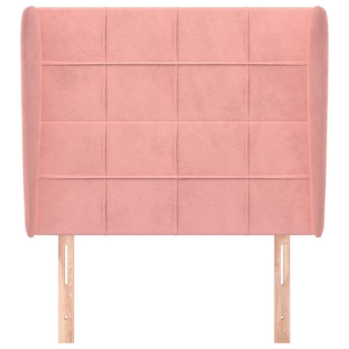 VIDAXL Tete de lit avec oreilles Rose 103x23x118/128 cm Velours