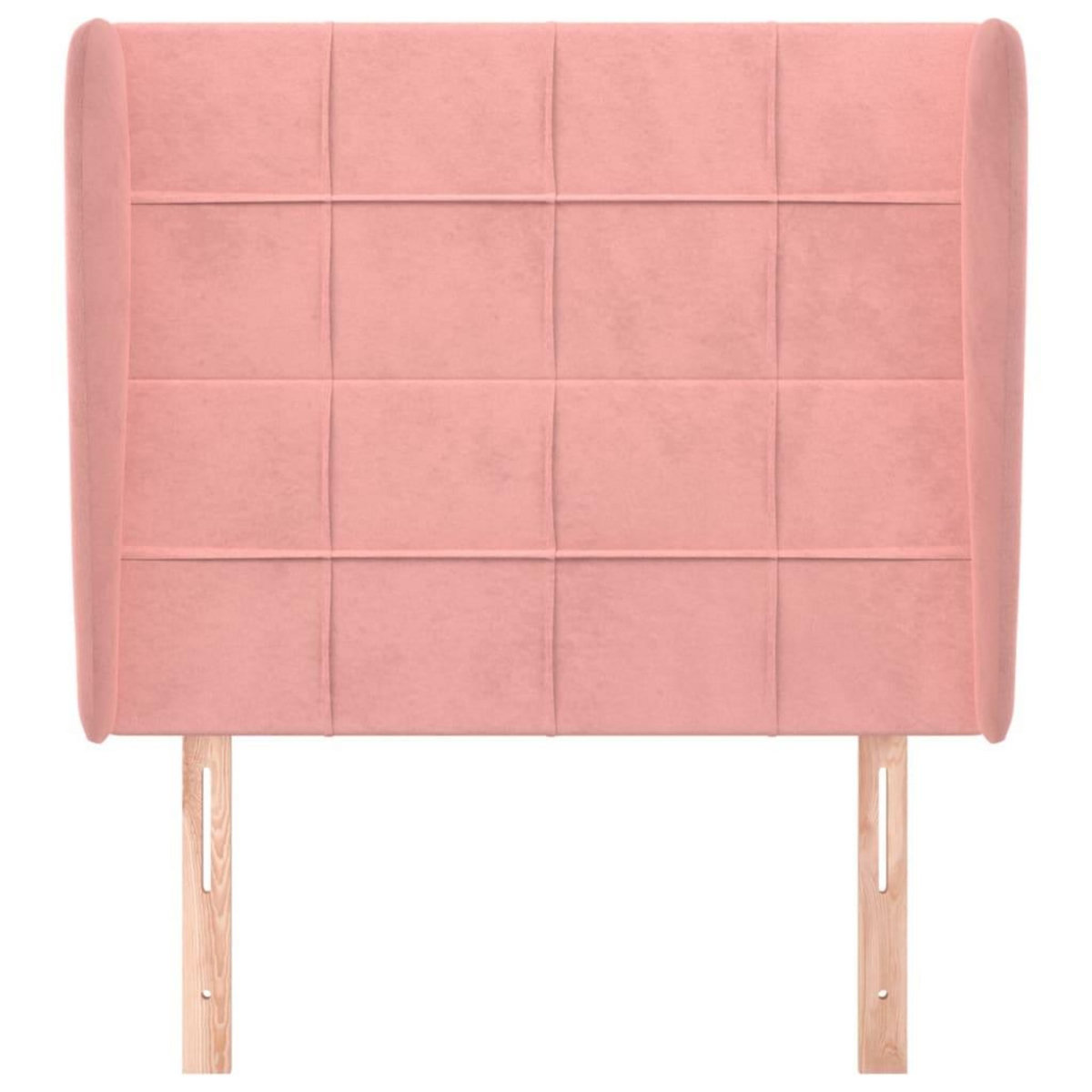 VIDAXL Tete de lit avec oreilles Rose 103x23x118/128 cm Velours