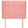 Voir la diapositive 3 : VIDAXL Tete de lit avec oreilles Rose 103x23x118/128 cm Velours
