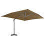 Voir la diapositive 2 : VIDAXL Parasol de jardin en porte-a-faux et poteau en aluminium taupe